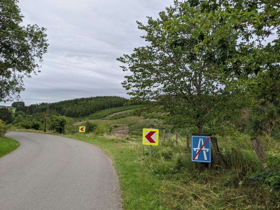 An initiative of local habitants: "highway ends here", at the entrance of the village. A clear message for fast drivers!